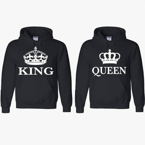 king and queen couple hoodies